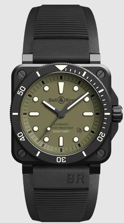 Bell & Ross BR 03-92 DIVER MILITARY BR0392-D-KA-CE/SRB Replica Watch